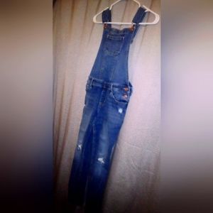 Abercrombie Kids Distressed Denim Overalls
